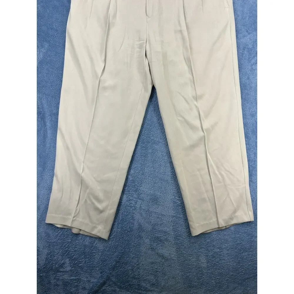 Tommy Bahama Mens 38x30 Tan 100% Silk Beige Dress Pants